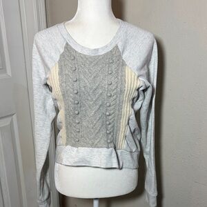 J. Crew Pom Pom Cable Knit Sweater Pullover